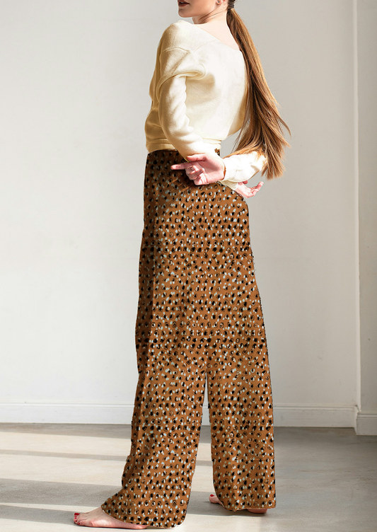 0036A- Y2K Soft Tan and Blue Dots