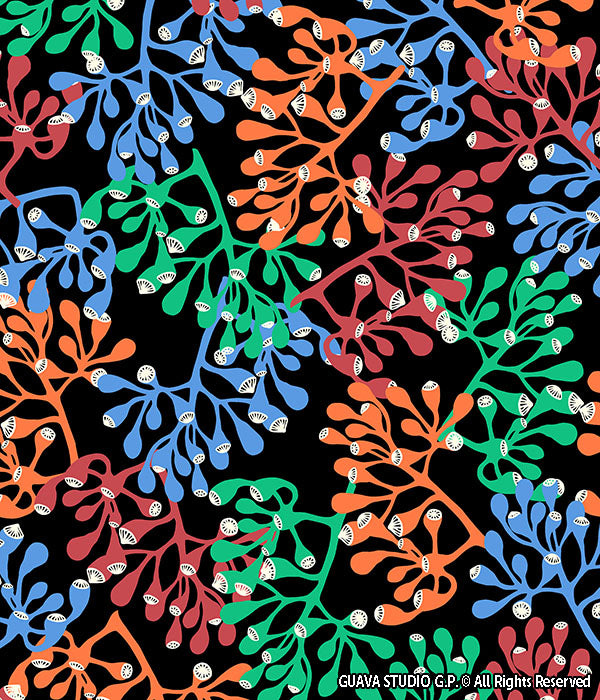 0060B- Graphic Exotic Flowers