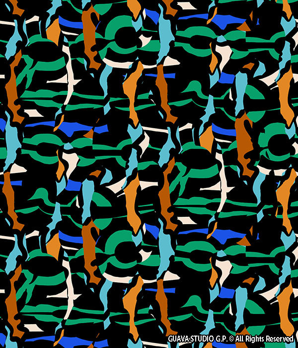 0148D- Multicolored Graffiti Camo Collage