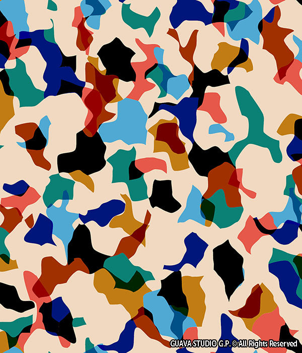 0155e- Earth Tones and Blue Camouflage