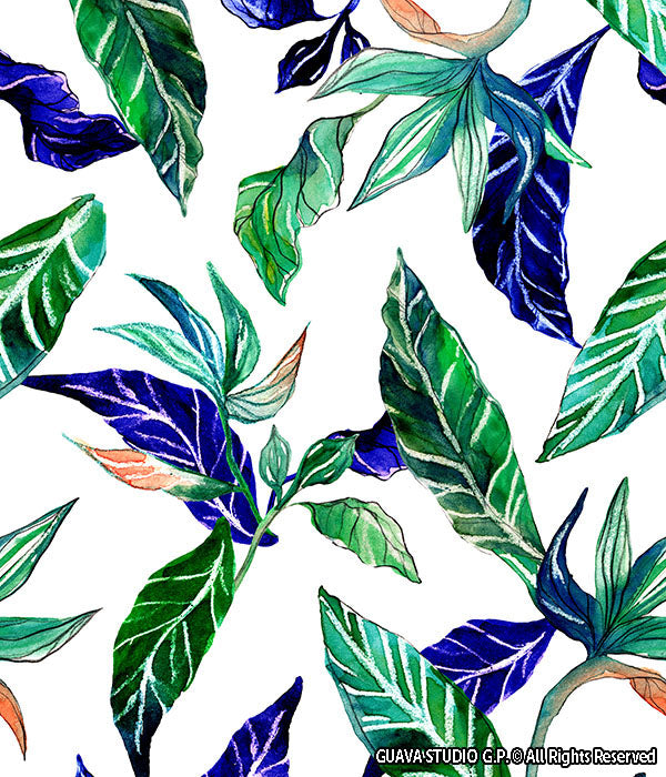 0164B- Bold Tropical Watercolor Leaves