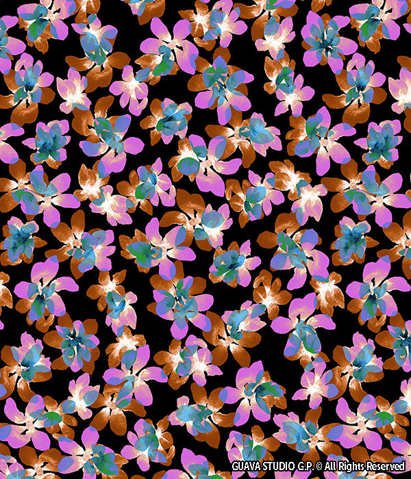 0250B- Dark Watercolor Tropical Floral