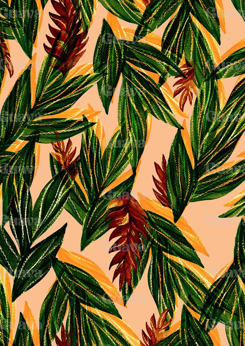 0264A- Watercolor Tropical Foliage
