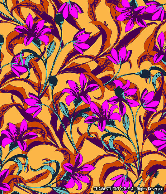 0308C - Late Summer Art Nouveau Lilies
