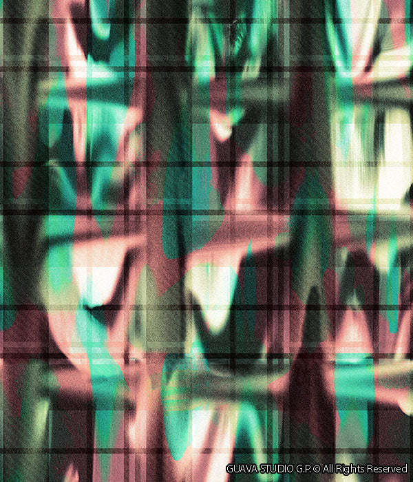 0315B- Blurry Neon Plaid