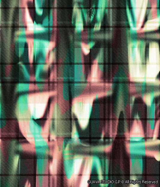 0315B- Blurry Neon Plaid