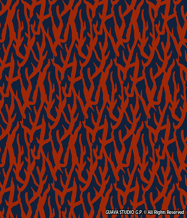 0348A- Two Tone Abstract Doodle Coral