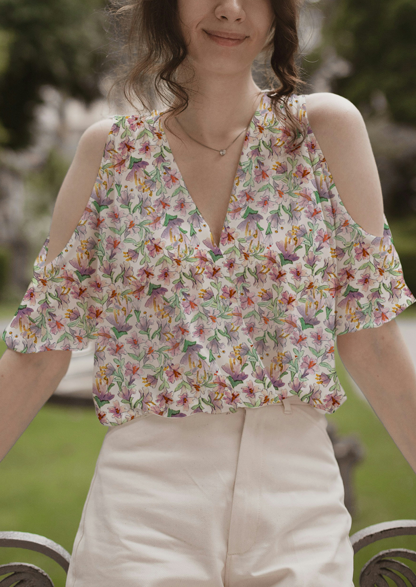 0378A- Delicate Pale Ditsy Floral
