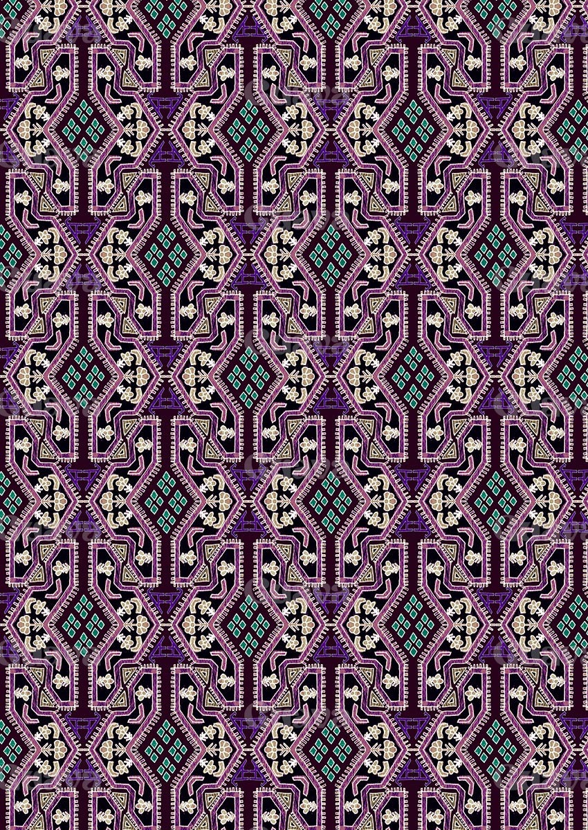0380I- Hand Painted Tapestry Print
