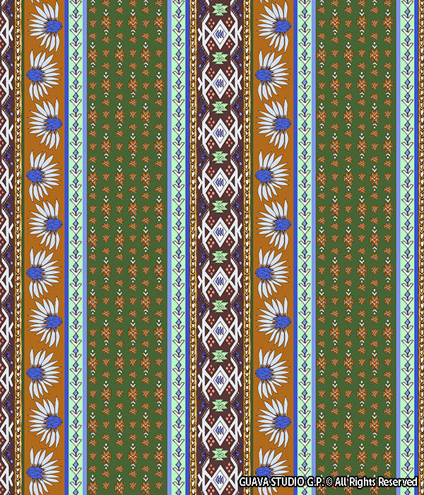 0380J- Earth Tones Hand Drawn Boho Stripes