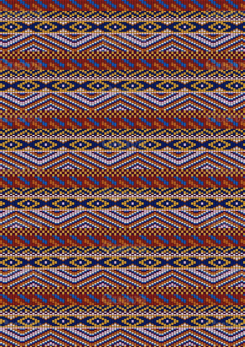 0392A- Folk Inspired Beaded Stripes