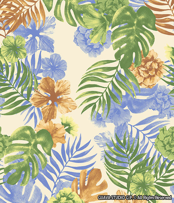 0402B- Pastel Textured Lush Tropical