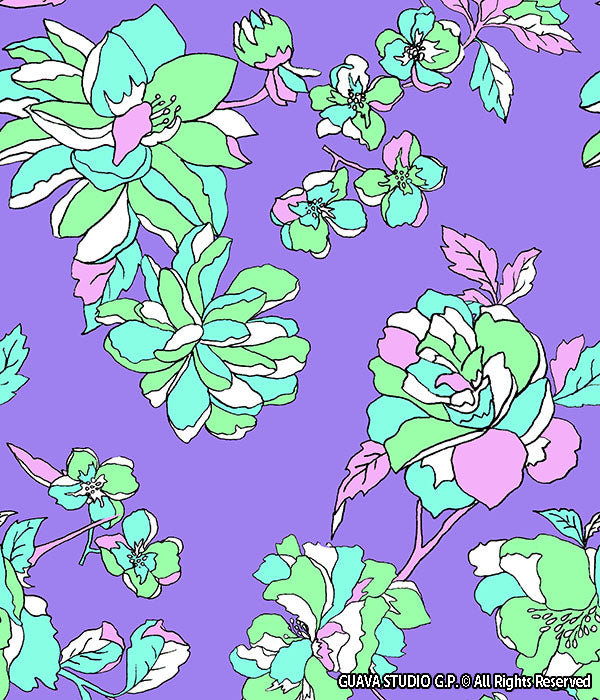0406B- Pucci Inspired Lavender Floral