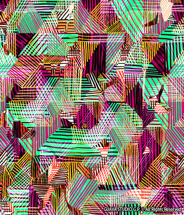 0419a- Neon Hand Drawn Graffiti Patchwork