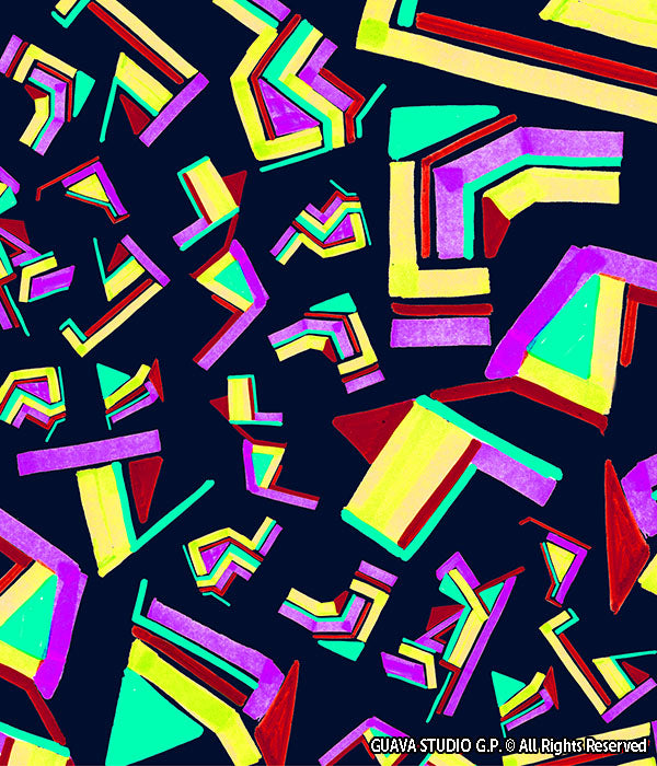 0419E - Spaced Watercolor Geo
