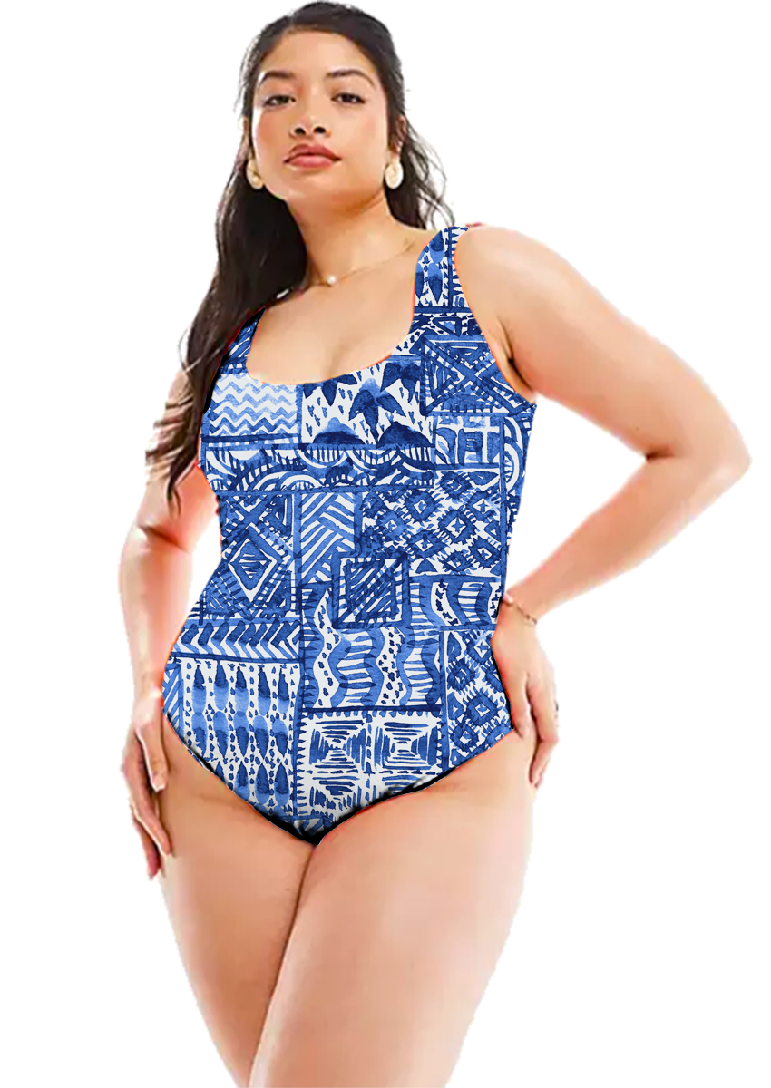 0431A- Indigo Ethnic Patchwork