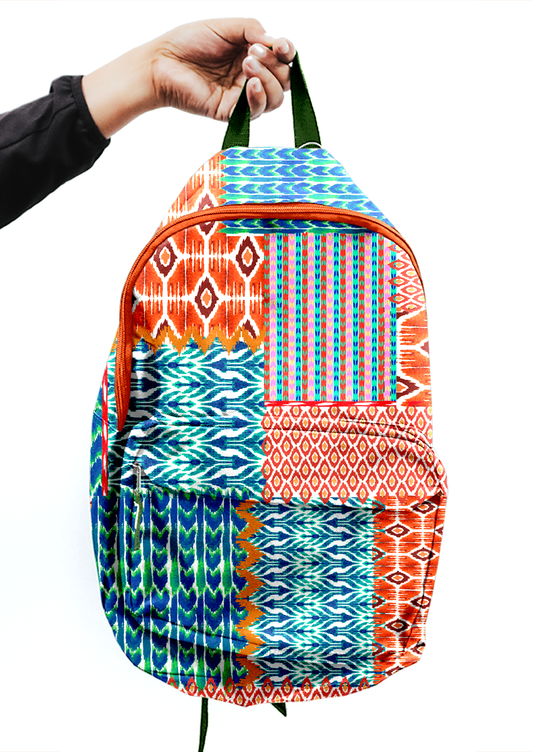 0457A- Watercolor Ikat Patchwork