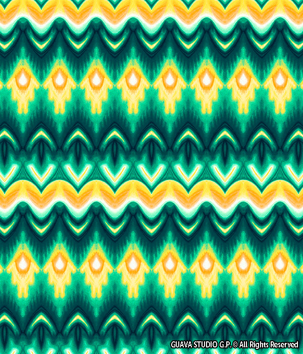 0551A - Teal Tie Dye Ikat Stripes