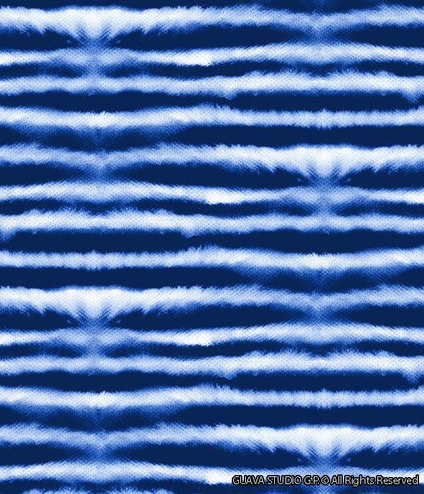 0597A - Indigo Watercolor Tie Dye Stripes