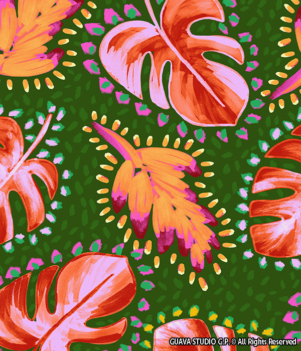 0603D- Brushstroke Animal & Tropical Leaves