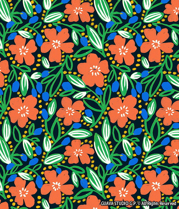 0605D - Hand Drawn Primrose Ditsy Floral