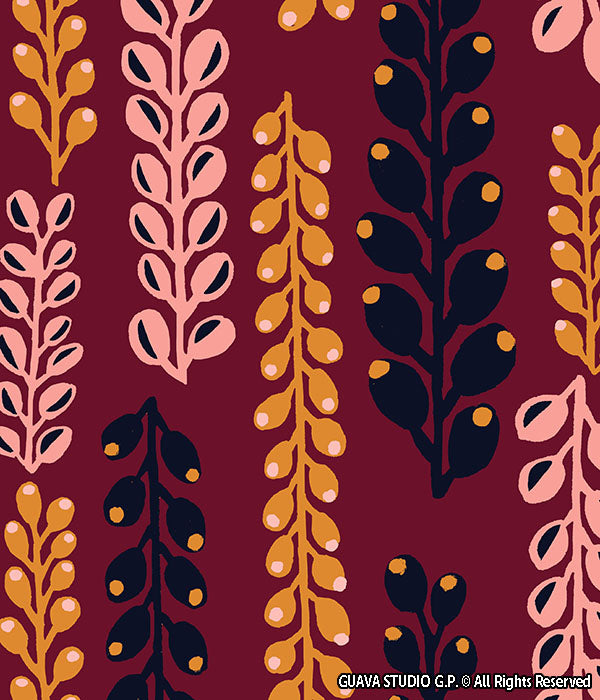 0607D- Tropical Flower Stripes
