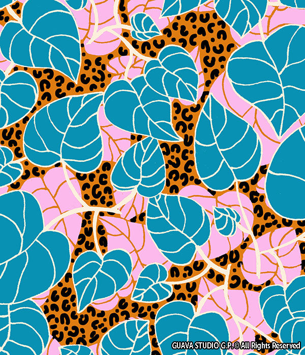 0612A- Colorful Tropical Foliage and Cheetah