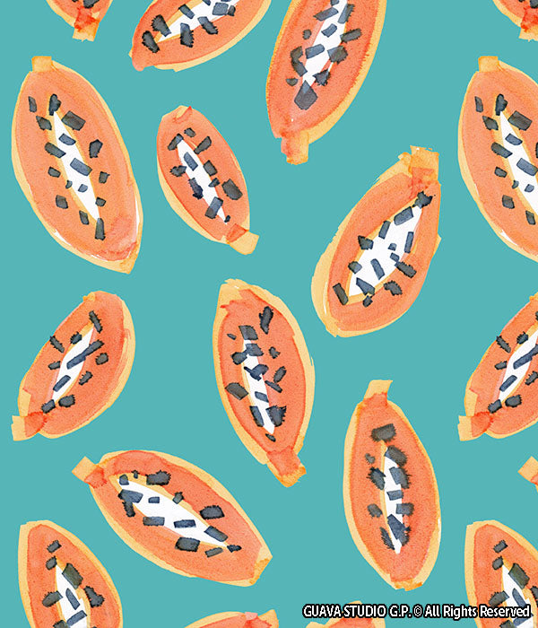 0615A - Watercolor Tropical Papayas
