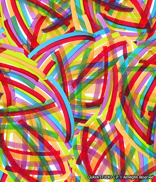 0615E - Colorful Watercolor Stripes