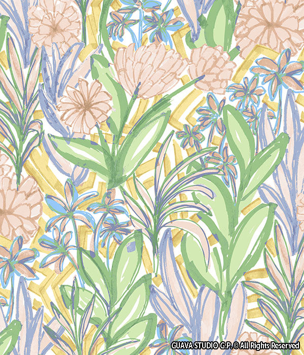 0616B - Pastel Floral and Leaves
