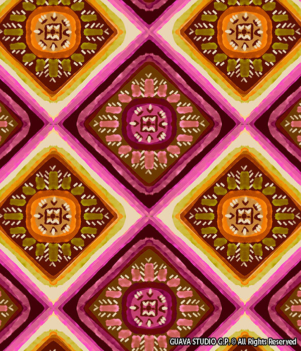 0619D- Watercolor Ikat Tiles