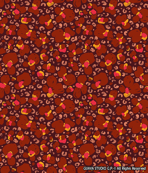 0620A - Earth Tones and Neon Floral Cheetah