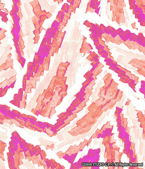 0622B - Pink Watercolor Ikat