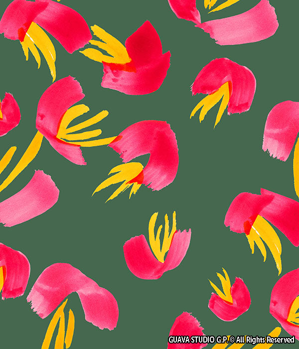 0624D- Watercolor Floral Cheetah