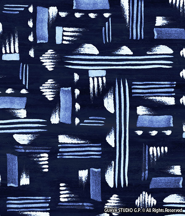 0625A - Brushstroke Indigo Shibori