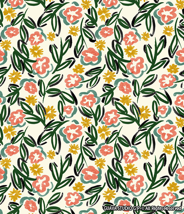 0625D - Scribbled & Brushstroke Ditsy Floral