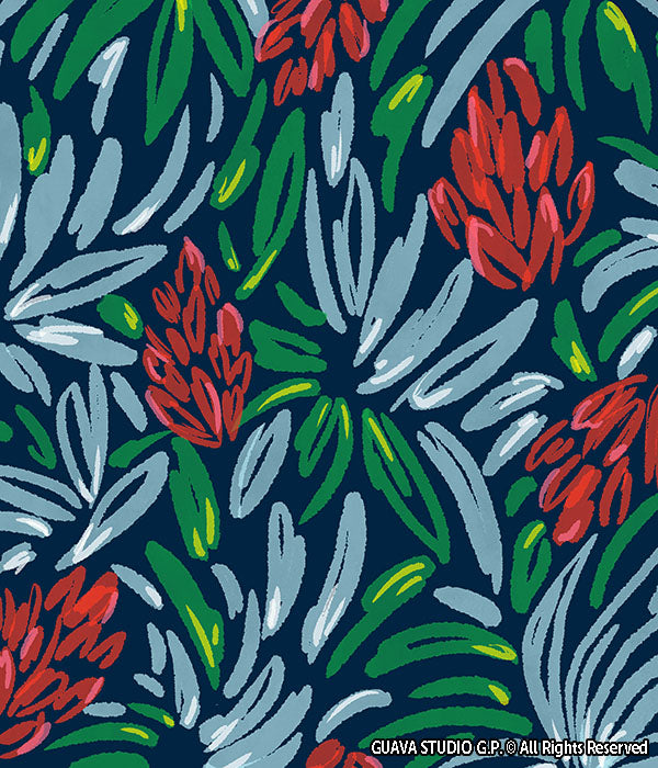 0628B - Brushstroke Tropical Patio Print