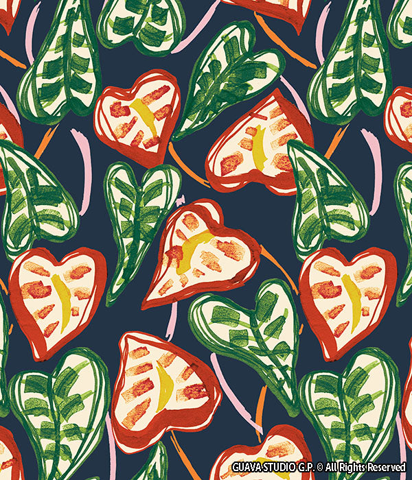 0629B - Brushstroke Anthurium and Foliage