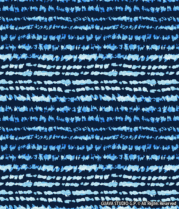0630E - Distressed Indigo Watercolor Stripes