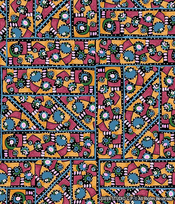 0632D - Ethnic Watercolor Patchwork