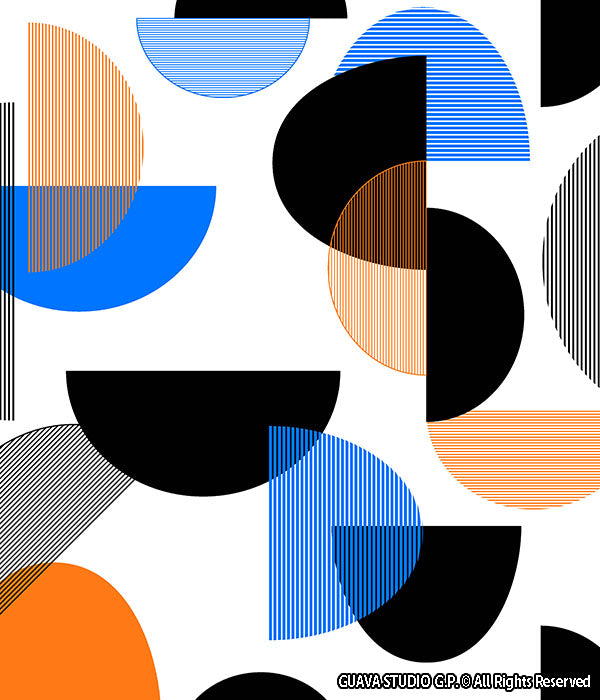 0633A - Striped Graphic Shapes and Circles