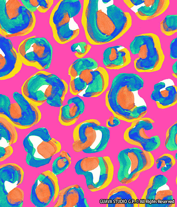 0644B - Watercolor Pink Cheetah Spots