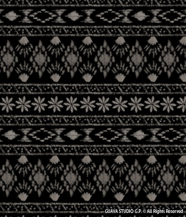 0654A- Black and White Ikat Stripes