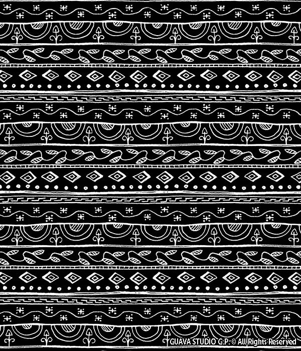 0654E - Black and White Ikat Stripe