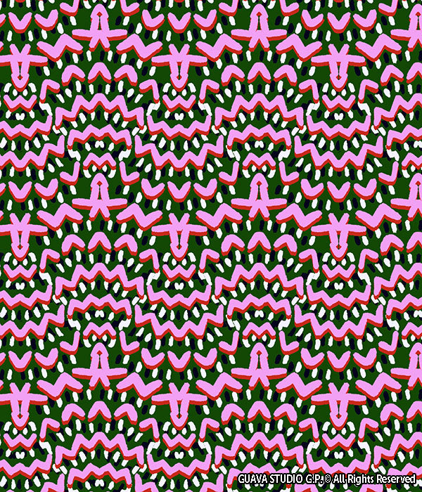 0655B- Ikat and Dots Zig Zag Texture