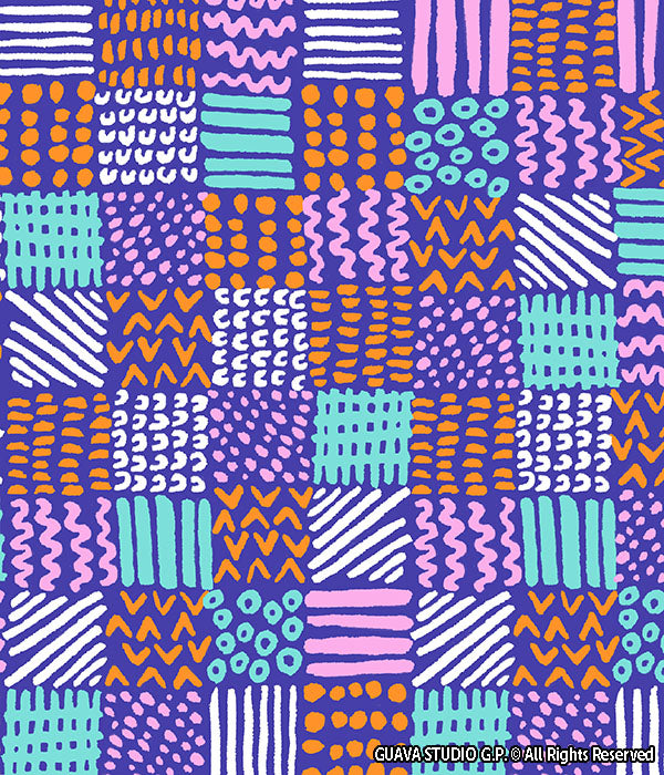0658B- Playful and Colorful Doodle Patchwork