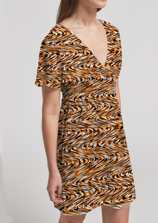 0679B- Wavy Animal Skin Stripes