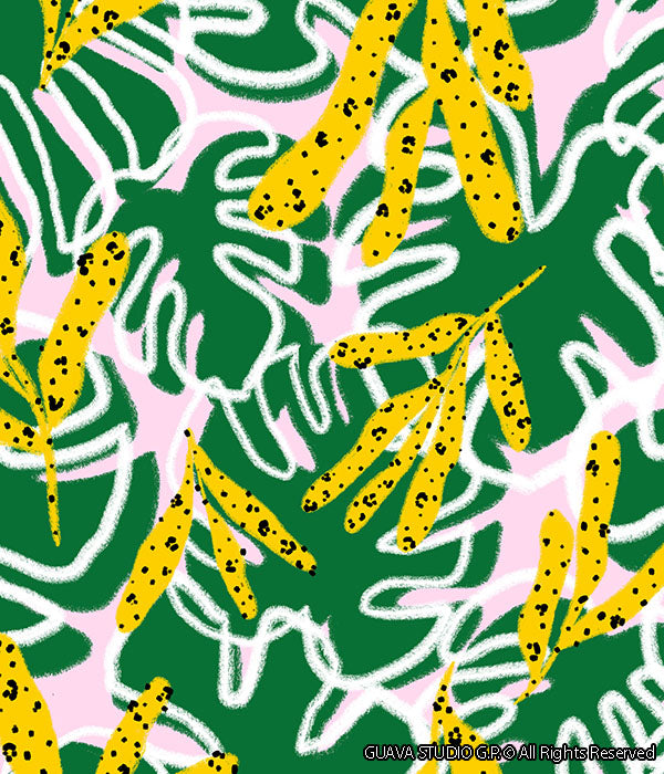 0680A- Cheetah Textured Tropical Foliage