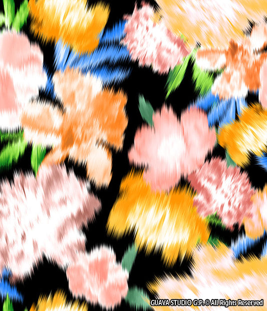0690A- Blurred Ikat Faded Peonies (2 color combos)