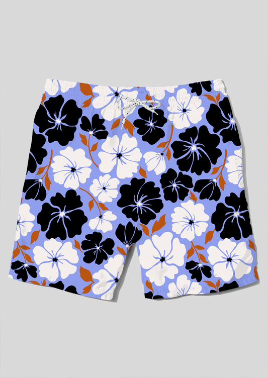 0691C- Black and White Hibiscus